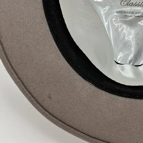 Scala Classico Hat Fedora Fitted Mens Large Wool Felt Feather Band Dress - Picture 6 of 8